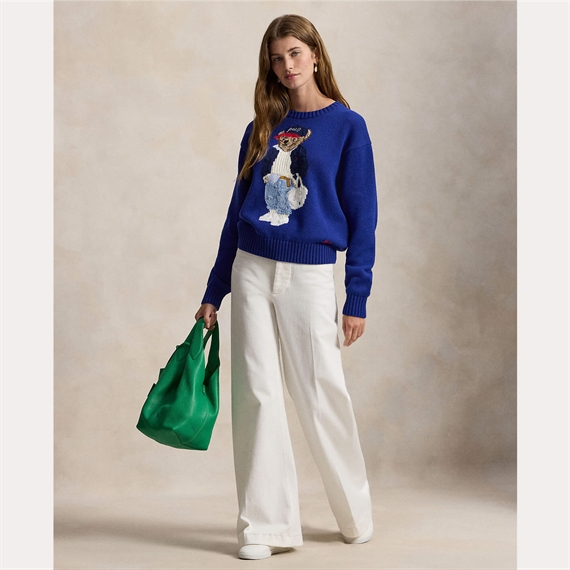 Polo Ralph Lauren Polo Bear Cotton Crewneck Sweater, Blue 